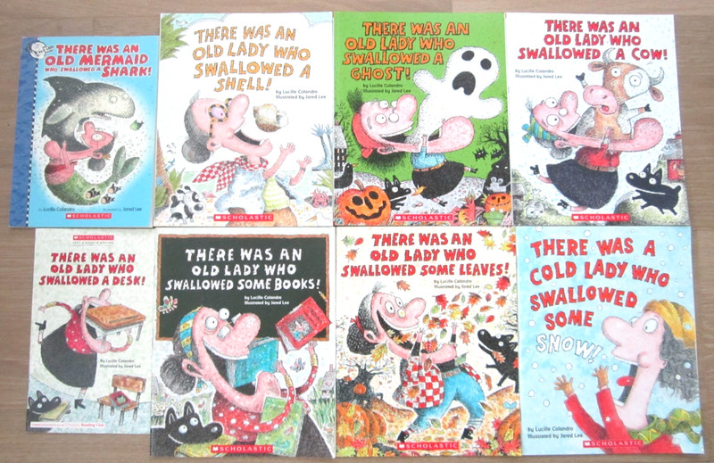 There Was An Old Lady Who Swallowed…Lot of 8 Books by Lucille Colandro