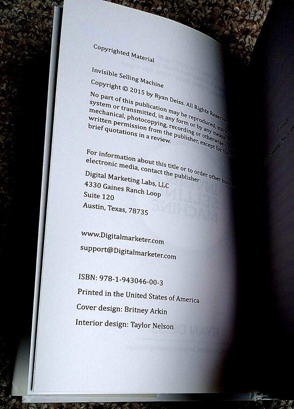 Invisible Selling Machine by Ryan Deiss (2015 SIGNED Copy gallery