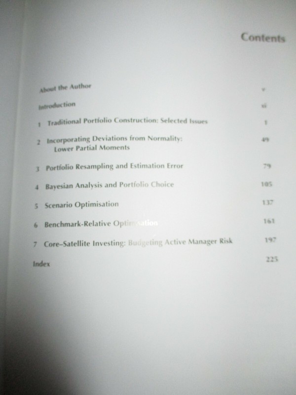 PORTFOLIO CONSTRUCTION AND RISK BUDGETING By Bernd Scherer - 2003 HC MINT gallery