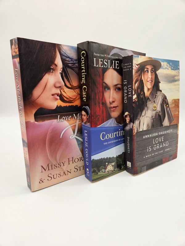3 Romance Novels Love is Grand Daughety Courting Cate Gould Love Me Back Life