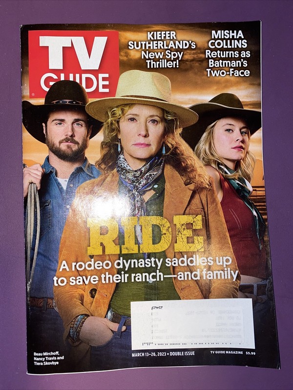 BRAND NEW TV Guide Magazine March 13-26 2023 Ride Misha Collins FREE SHIP USA