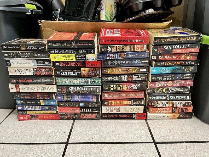 Lot of 45 Mystery Thriller Suspense Fiction Paperback Books