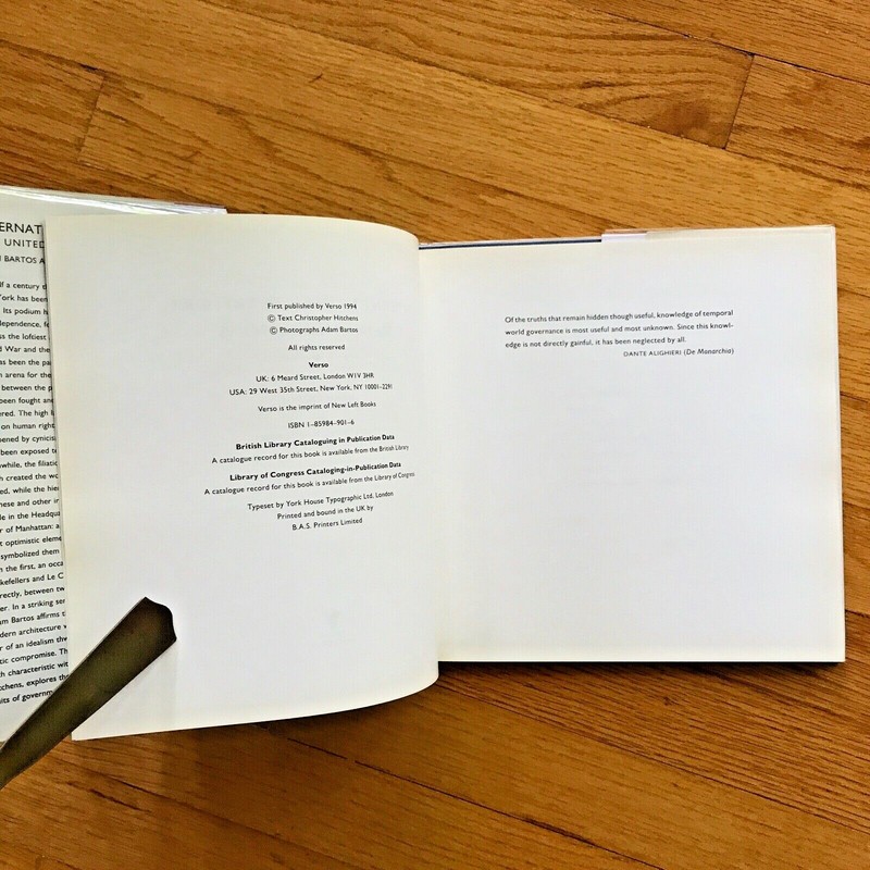 INTERNATIONAL TERRITORY—Adam Bartos (photos)—Christopher Hitchens (text)—1st HC gallery