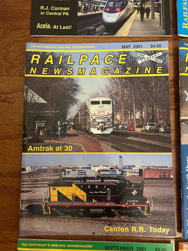 (12) Vintage {2001} "RAILPACE NEWSMAGAZINE" Magazine Lot, RARE! COMPLETE SET! gallery