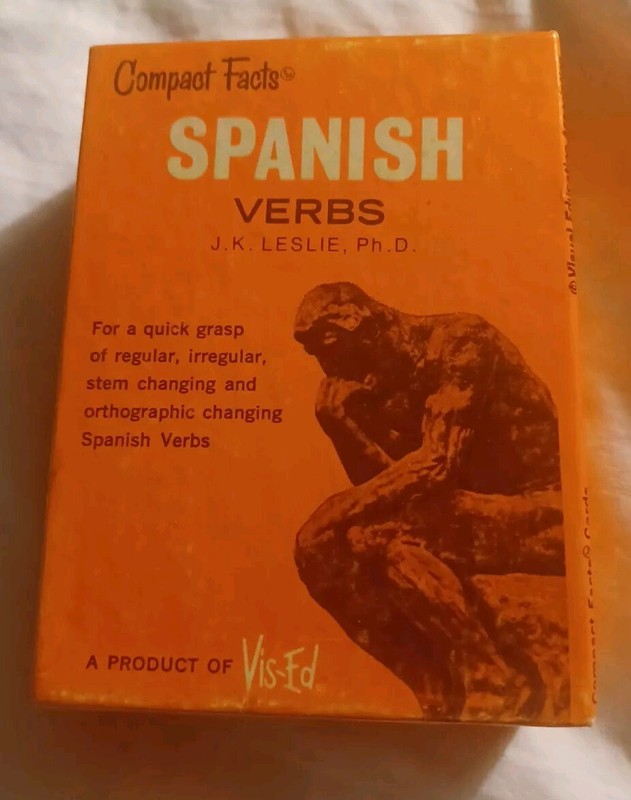 Spanish Verbs (Compact Facts) by J. K. Leslie – flashcards – LIKE NEW!!
