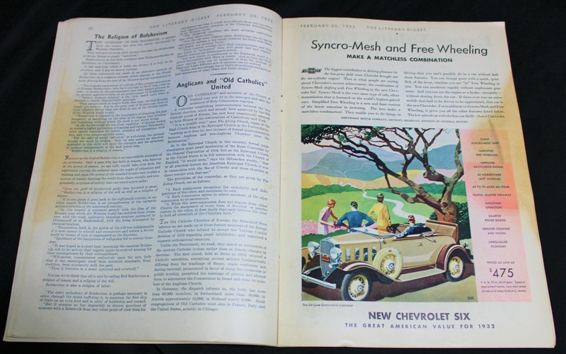 THE LITERARY DIGEST MAGAZINE 20 FEBRUARY 1932 NEWS GENERAL INTEREST STORIES gallery