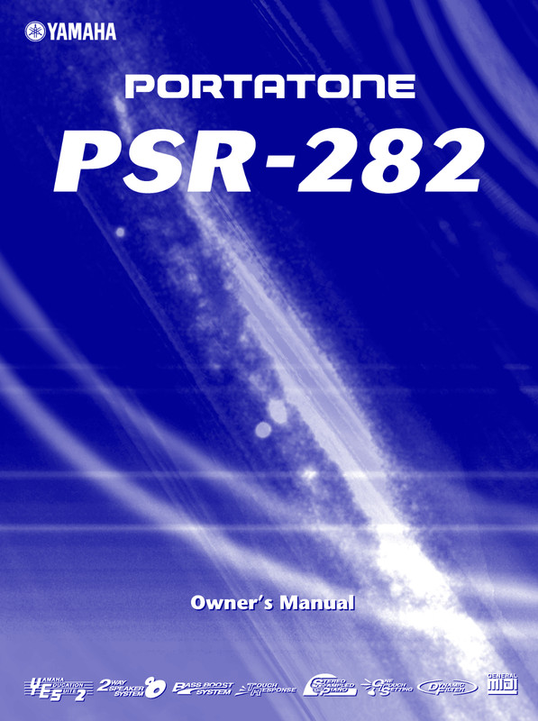 Yamaha PSR-282 Instruction Manual: 92 Pages & Protective Covers!