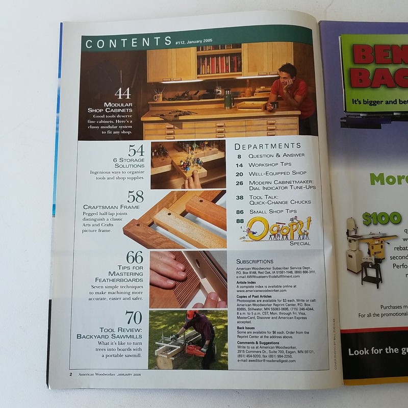 American Woodworker Magazine January 2005 gallery