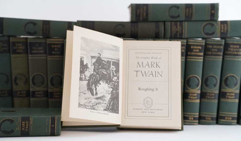 Complete Works Mark Twain Books 24 Vol. Set Harper and Brothers 1920 (VG+)