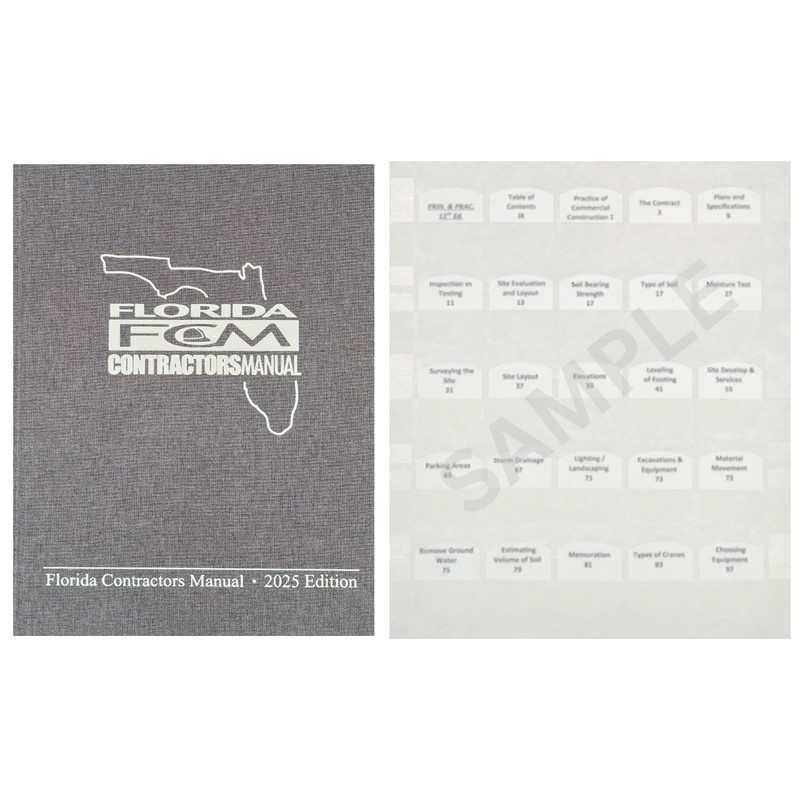 Book and Tabs – FLORIDA CONTRACTORS MANUAL 2025 EDITION
