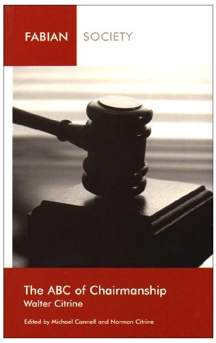A. B. C. of Chairmanship by Citrine, Walter MacLennan Paperback Book The Fast