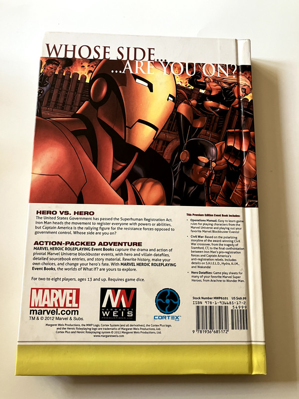Marvel Heroic Roleplaying Civil War Premium Event Book RPG gallery