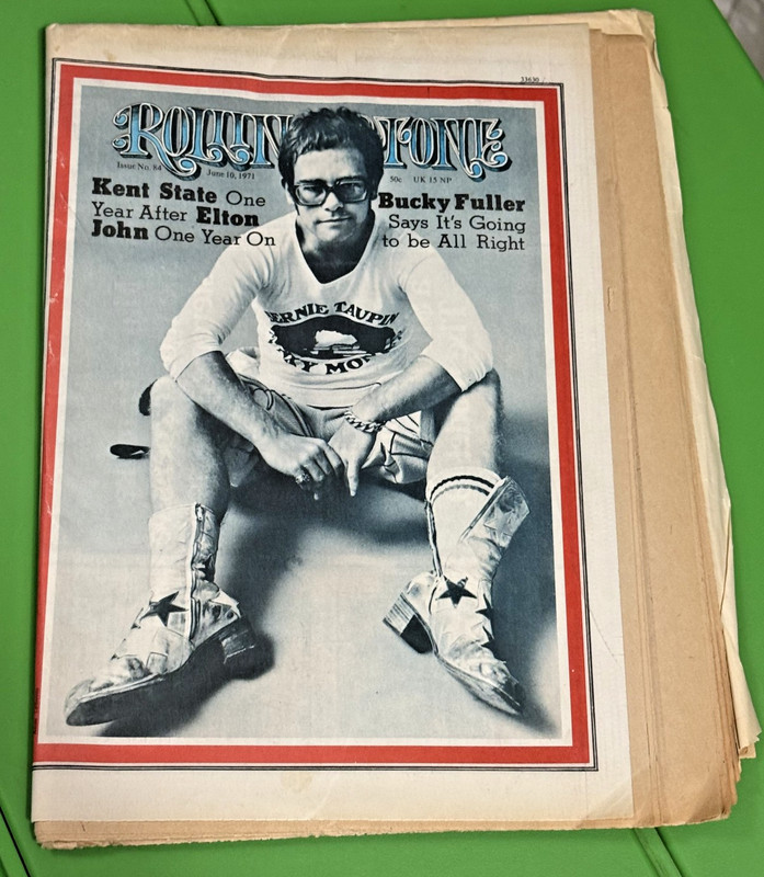 Rolling Stone Magazine #84 June 10, 1971 Kent State Elton John Bucky Fuller