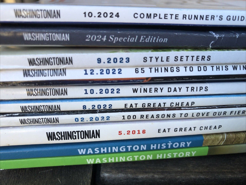 Food Wine Culture Running Magazine 2016-2024 LOT of 10 Washingtonian Washington