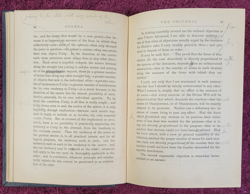 Eureka A Prose Poem Edgar Alan Poe 1848 Annotated Facsimille Edition Putnam 1928 gallery