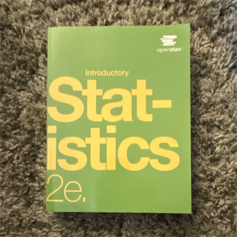 OpenStax Introductory Statistics 2e 2nd Edition 2019 Paperback Textbook