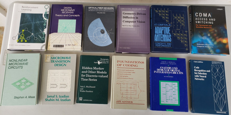 12 Vol RF Signal Processing AI Computing Engineering Book Lot Ex-LLNL Researcher