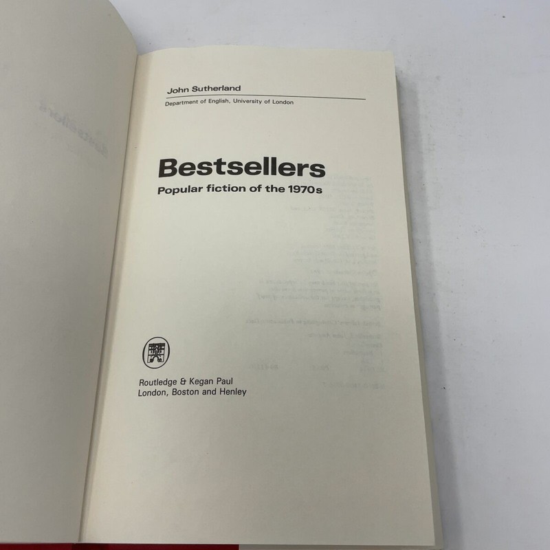 Bestsellers by Sutherland, J. HC First Edition Very Good 1981 gallery
