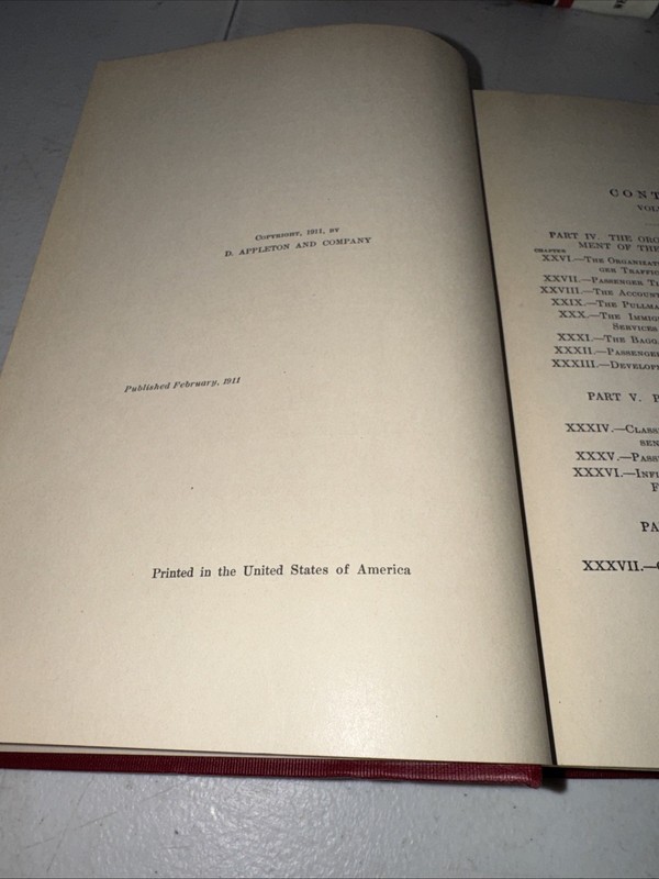 Antique 1911 RAILROAD TRAFFIC AND RATES By Emory R. Johnson 1. Edition Vol II gallery