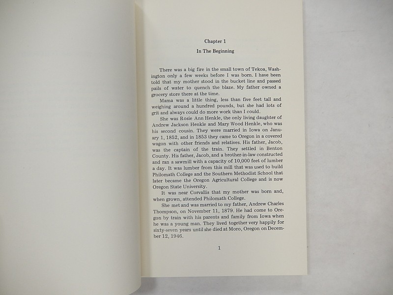 The Young Life by Edna M. Thompson Melzer, 1969, Autobiography, Portland Oregon gallery