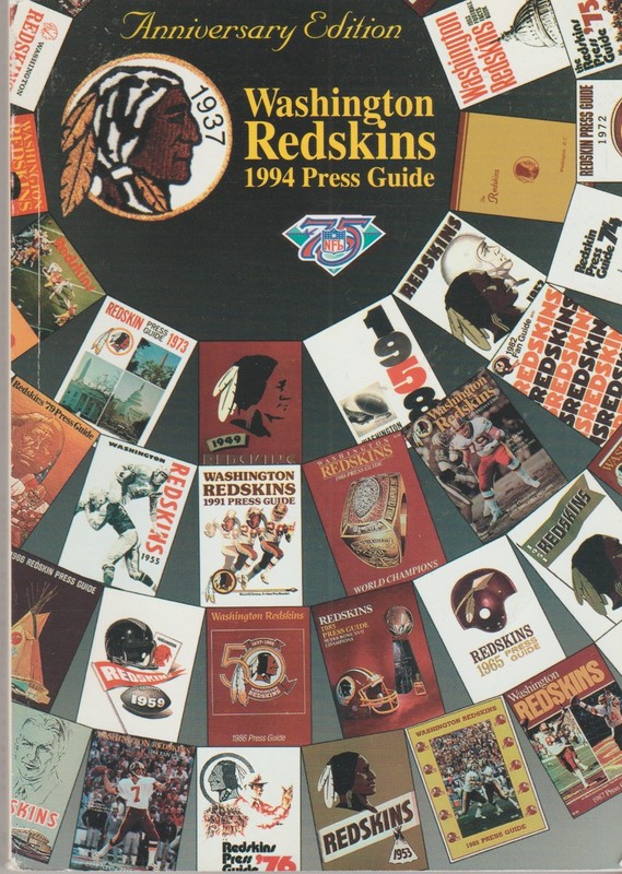 *WASHINGTON REDSKINS* 1994 PRESS GUIDE 272 PAGES