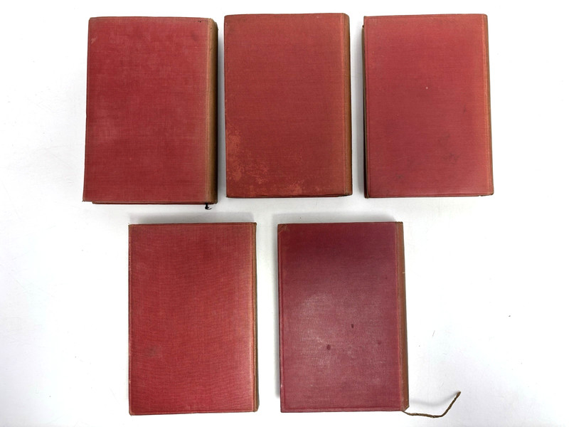 Collection of Small Old Books for Decoration. 12cm shelf space. 15.5cm Tall gallery