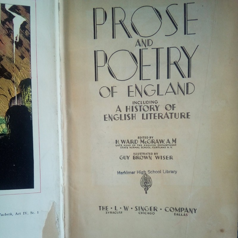 Prose And Poetry Of England, The New Series Book, 1935 printing gallery