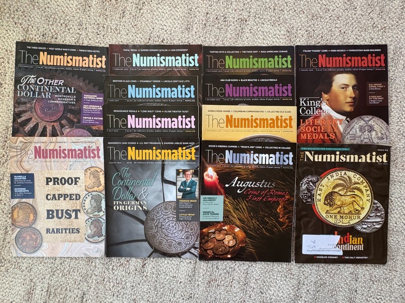 Numismatist Magazine – Lot Of 12 Issues – Oct 2021 – July 2025