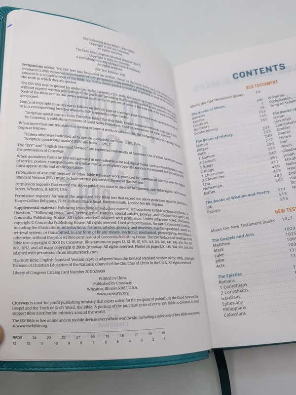 ESV Following Jesus Bible (Crossway, Teal) Imitation Leather Trutone gallery