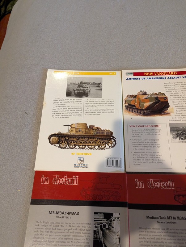 Tanks in Detail Volume 2 & 4, 3 More Osprey AMTRACS M4 Sherman Panzer I, 5 Total gallery