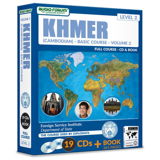 FSI: Basic Khmer (Cambodian) 2 (19 CDs/Book) by Foreign Service Institute *NEW*