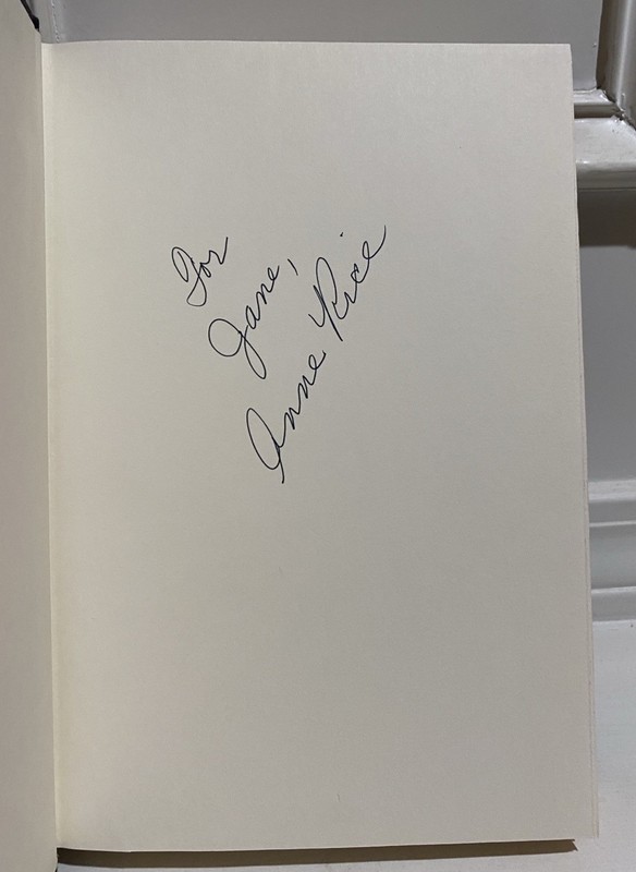 SIGNED ANNE RICE Memnoch the Devil: The Vampire Chronicles 3rd Printing HC Book