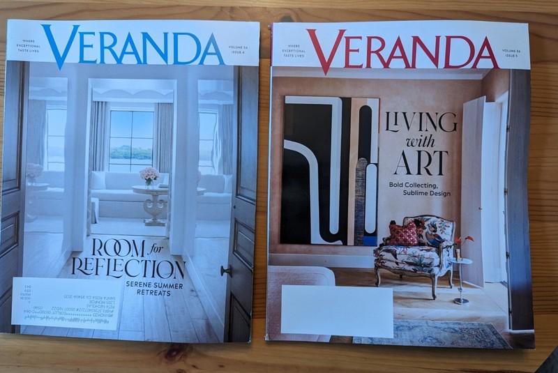 Two Veranda Magazines Jul & Sept 2022 Living With Art Summer Retreats