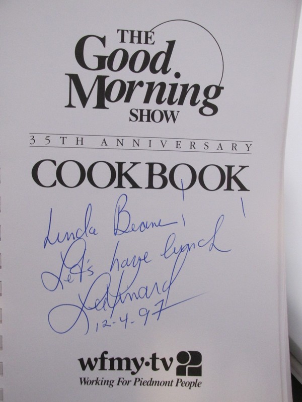 Cookbook The Good Morning Show 35th Anniversary SIGNED Greensboro NC TV 2 - 1992 gallery