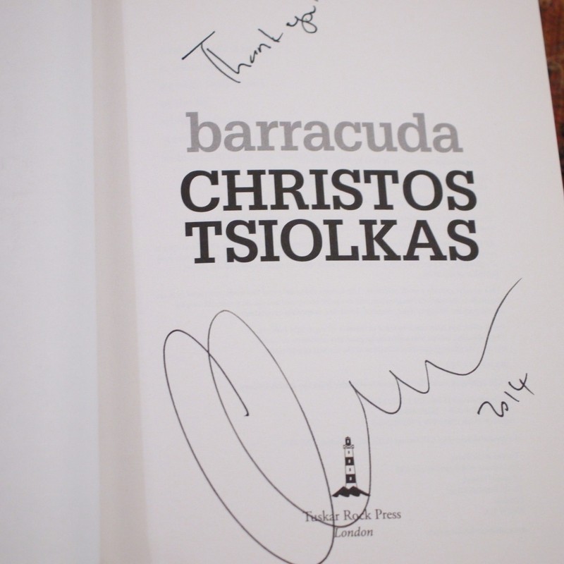 * Signed As New * Christos Tsiolkas Barracuda 1st UK Edition Paperback 2014 gallery