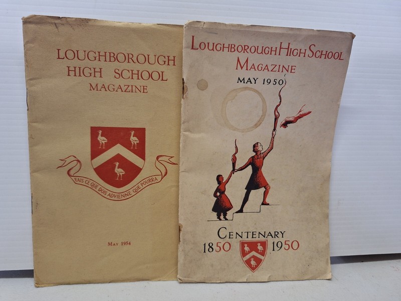 Loughborough High School Magazines 1950s VERY RARE PB