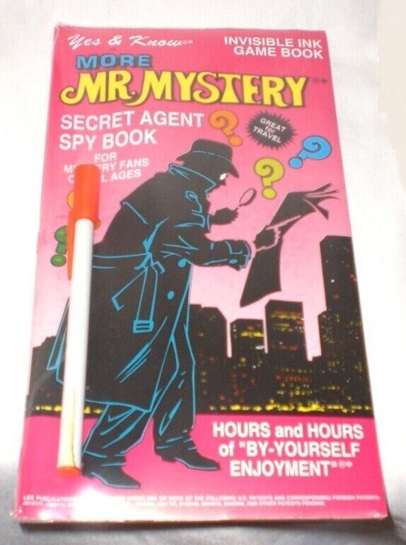 INVISIBLE INK MR MYSTERY BOOK TRAVEL GAME LEE PUBLICATIONS purple edition
