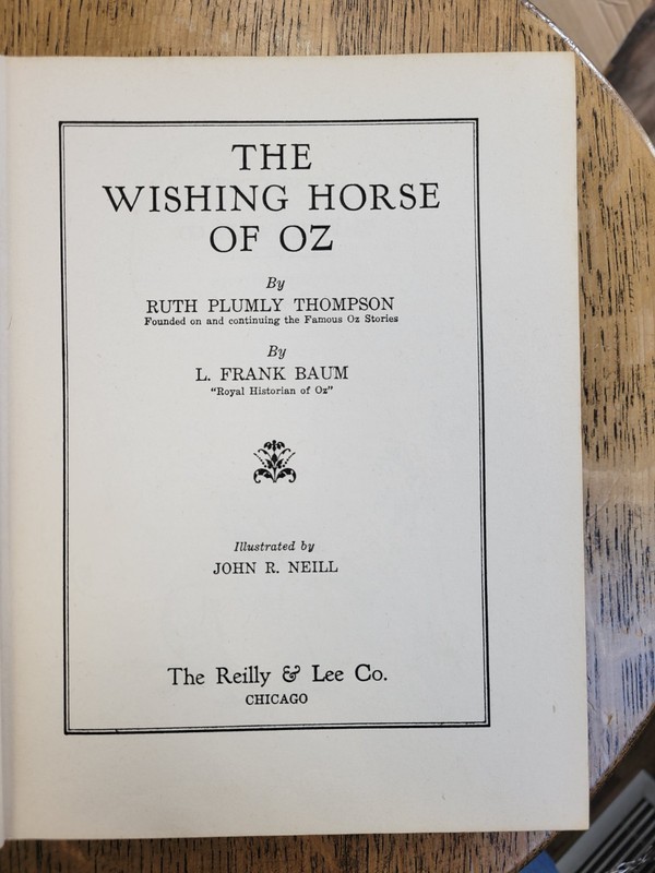 THE WISHING HORSE OF OZ RUTH PLUMLY THOMPSON 1935 EARLY EDITION B&W PLATES HC gallery