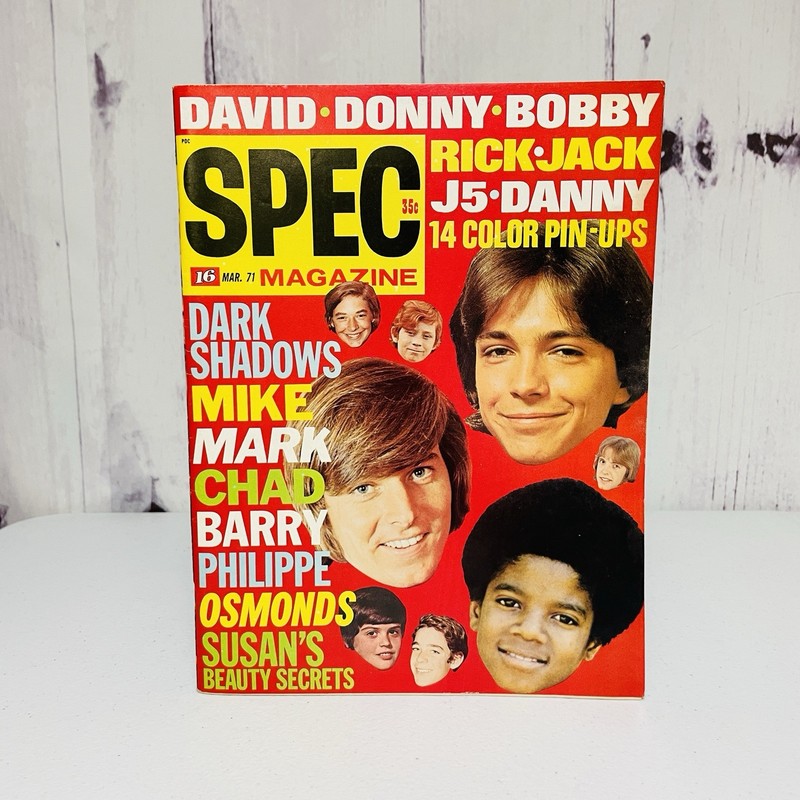 16 Spec Magazine March 1971 Teen Osmond Jackson 5 Sherman Cassidy Young Rebels