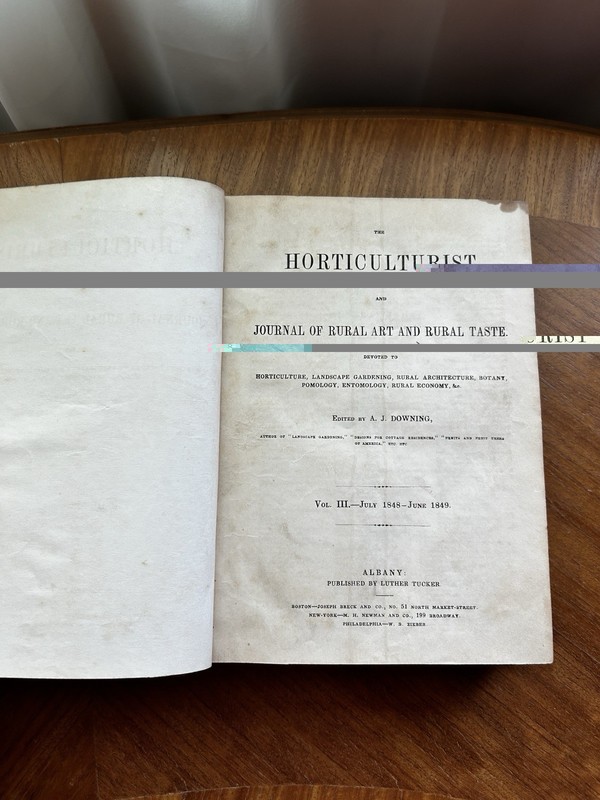 1848 -49 The Horticulturist Vol III AJ Downing Journal Rural Farm Life 1st Ed gallery