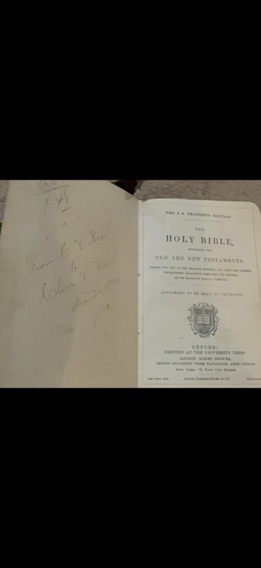 1890's OXFORD HOLY BIBLE S. S. TEACHER’S The University Press Oxford London gallery