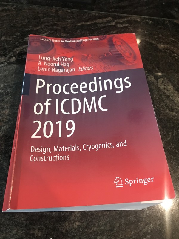 Proceedings of ICDMC 2019 Design, Materials, Cryogenics, and Constructions 6385