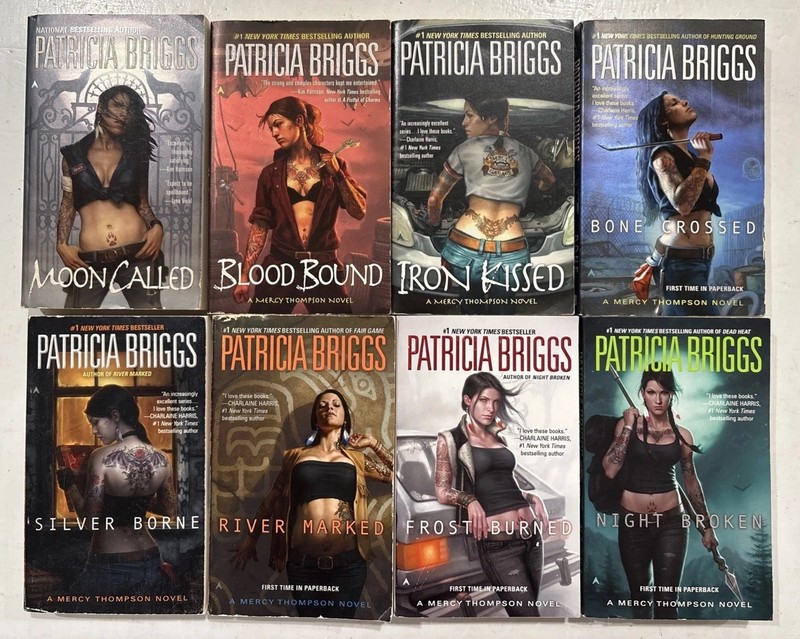 MERCY THOMPSON series by PATRICIA BRIGGS Books 1-8, Paperback Set Lot Bundle