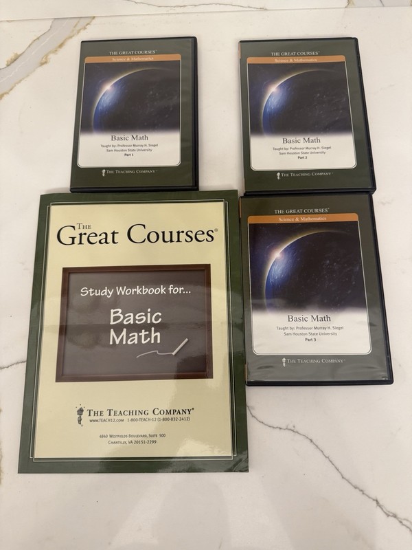 The Great Courses – Basic Math – Study Workbook + DVD Set + Course Guidebook
