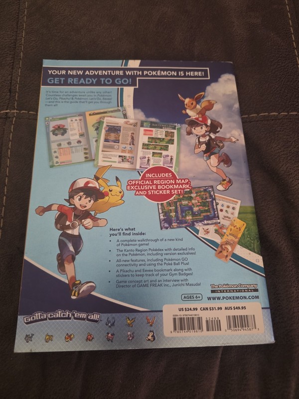 Pokémon: Let's Go, Pikachu! +Eevee!-Official Trainer's Guide w/stickers/map gallery