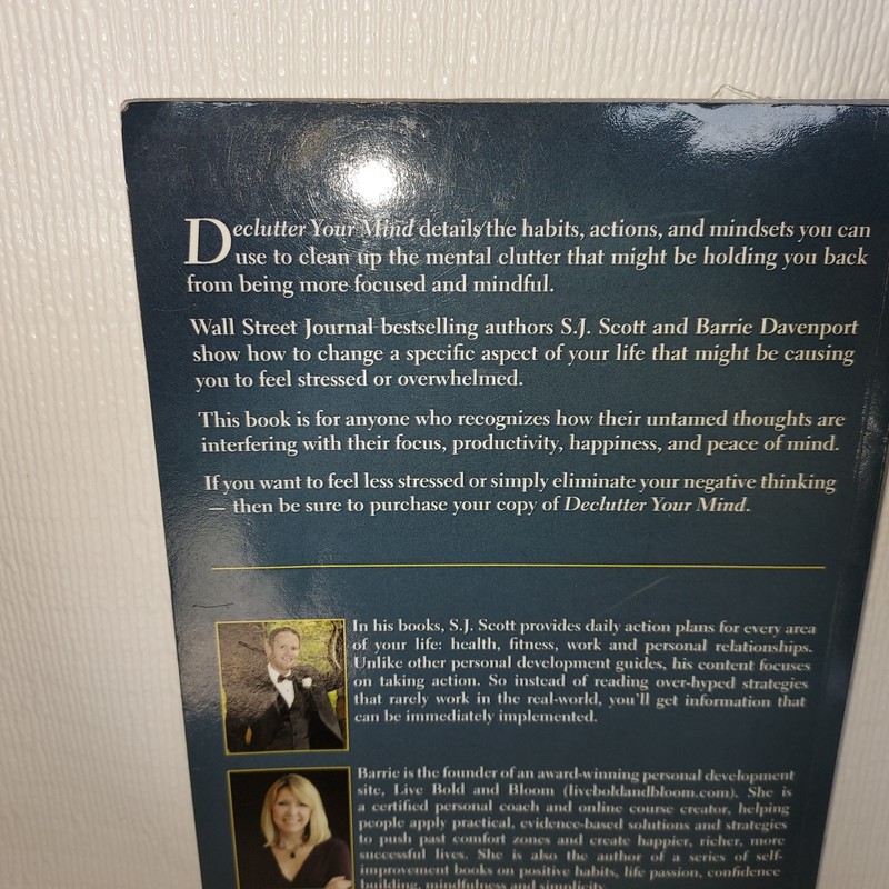 Declutter Your Mind Paperback S.J. Scott Barrie Davenport Self Help Book gallery