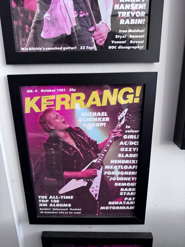 KERRANG NO.4 FRONT COVER FRAMED PRINT 30.5 x 24cm MICHAEL SCHENKER