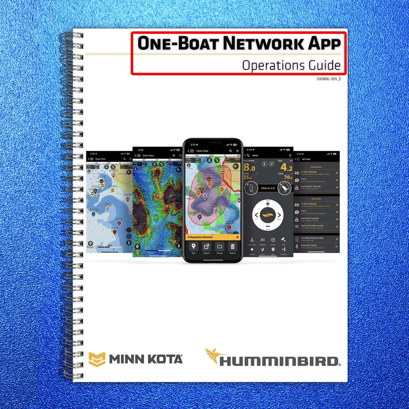 MINN KOTA HUMMINBIRD One-Boat Network App Operators Guide – WIRE BOUND – COVERS