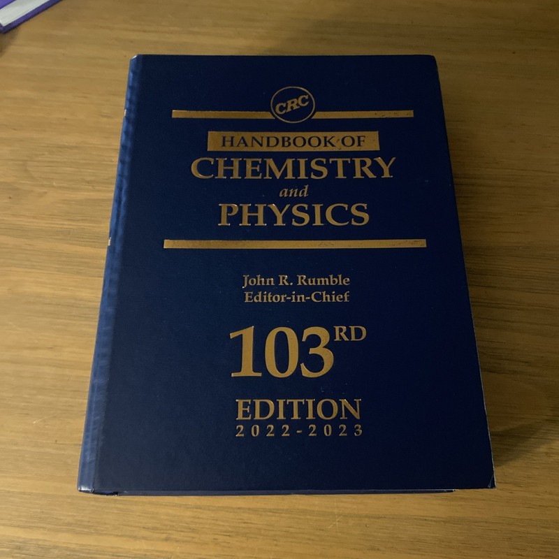 CRC Handbook of Chemistry and Physics – by Rumble