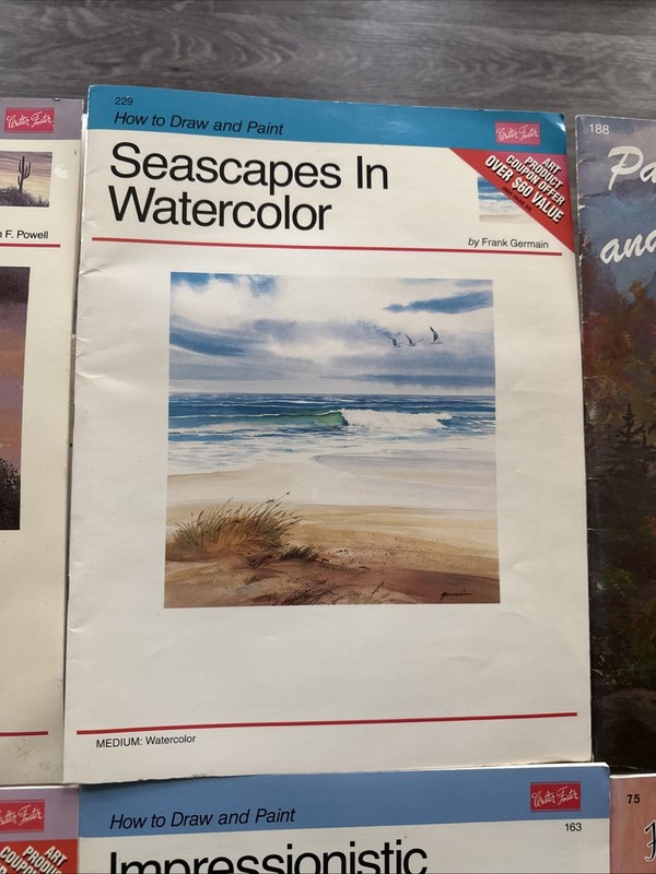 Lot of 10 Walter T Foster Art Books Painting Watercolor Oil Flowers Seascapes gallery